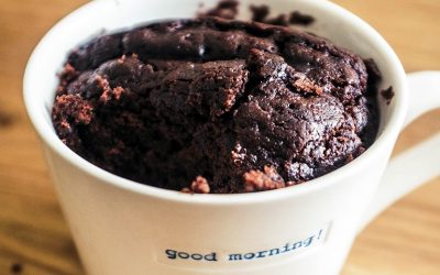 Peanut Butter Chocolate Caramel Brownie Mug Cake