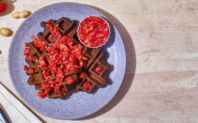 PB&J Chocolate Shakeology Waffles